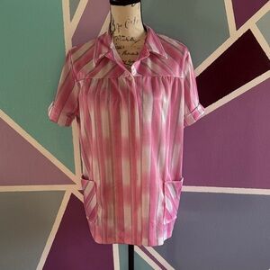 Pink Striped Women's Top